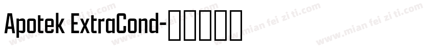 Apotek ExtraCond字体转换